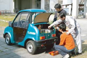 電気自動車の実験