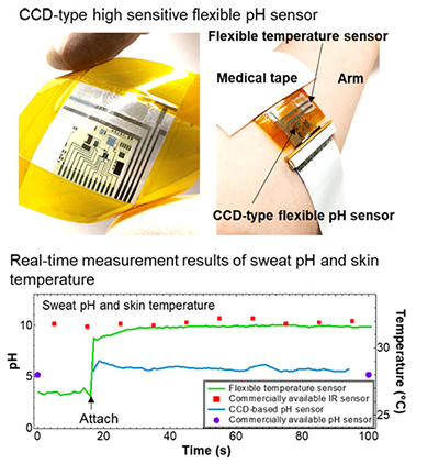 Figure of CCD-type high sensitive flexible pH sensor, image
