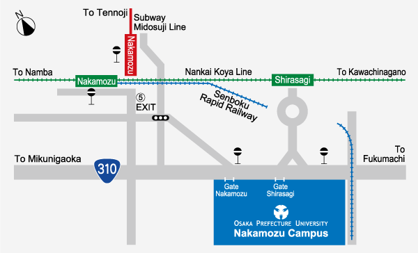 How to get to the Nakamozu Campus