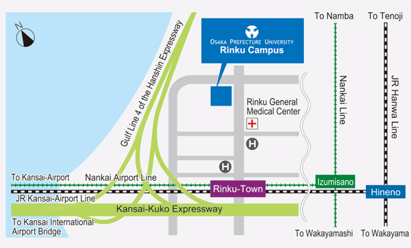 How to get to the Rinku Campus