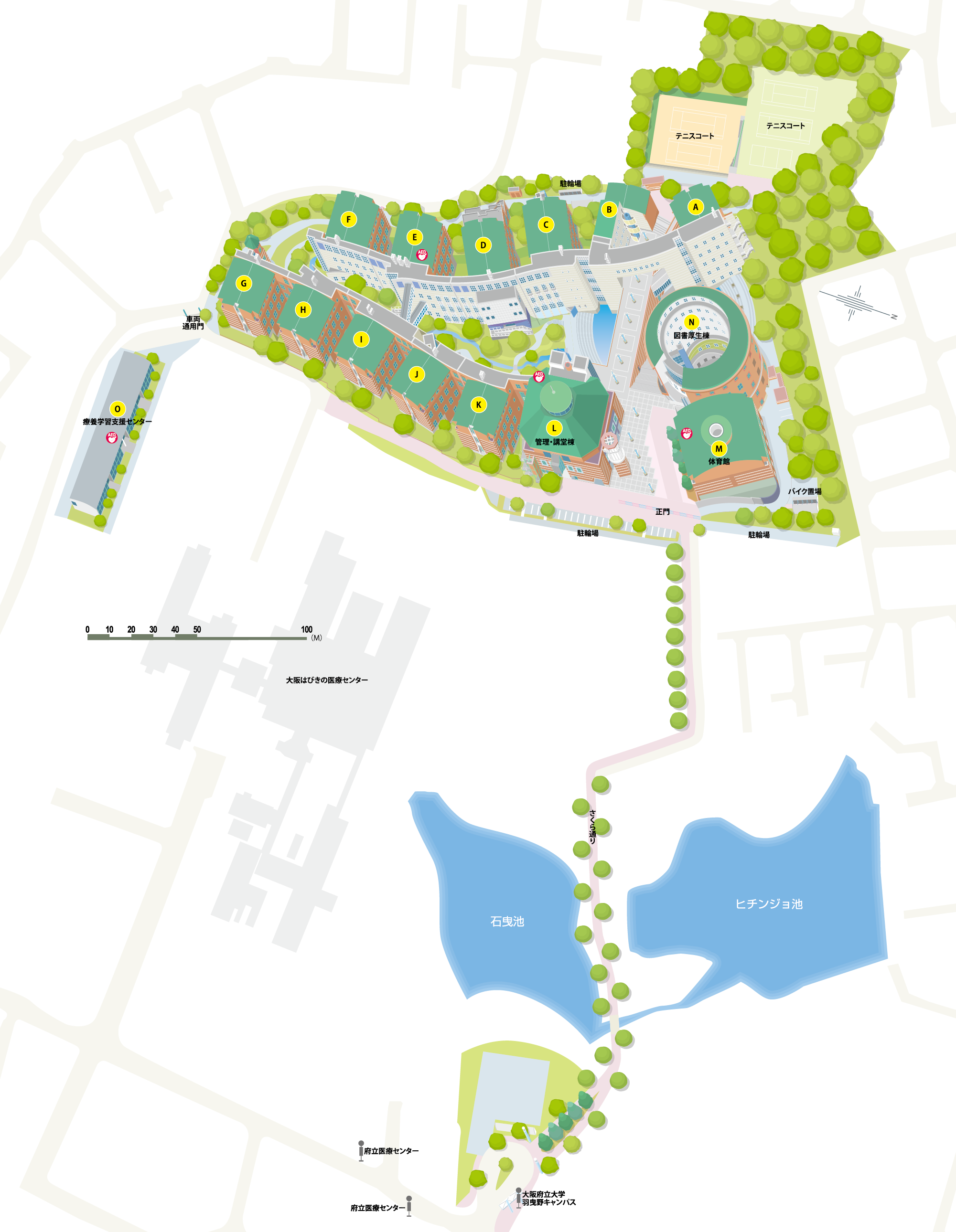 羽曳野キャンパス地図
