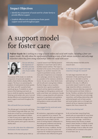 A support model for foster care